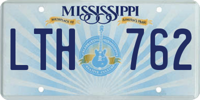 MS license plate LTH762