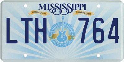 MS license plate LTH764