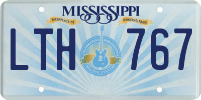 MS license plate LTH767