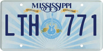 MS license plate LTH771