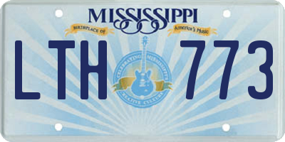 MS license plate LTH773