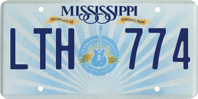MS license plate LTH774
