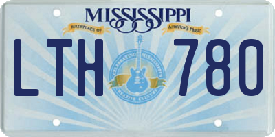 MS license plate LTH780