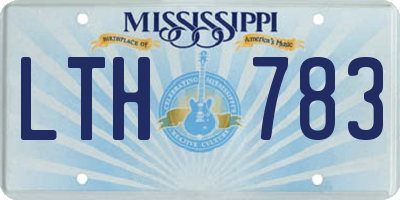 MS license plate LTH783