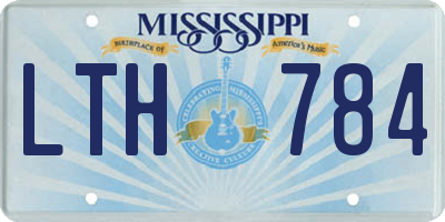 MS license plate LTH784