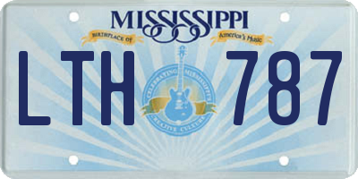 MS license plate LTH787