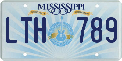 MS license plate LTH789