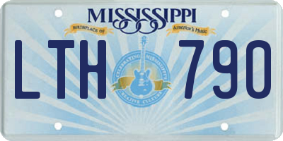 MS license plate LTH790