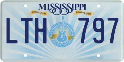 MS license plate LTH797