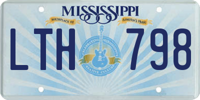 MS license plate LTH798