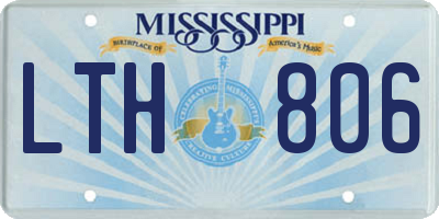 MS license plate LTH806