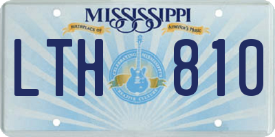 MS license plate LTH810