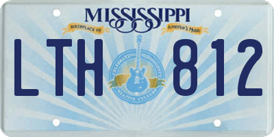 MS license plate LTH812