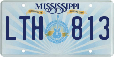 MS license plate LTH813