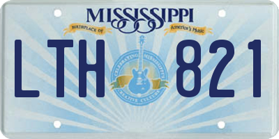 MS license plate LTH821