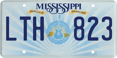 MS license plate LTH823