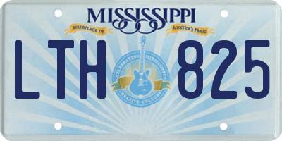 MS license plate LTH825