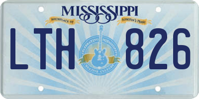 MS license plate LTH826