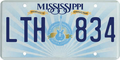 MS license plate LTH834