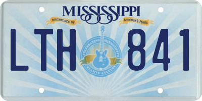 MS license plate LTH841