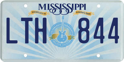 MS license plate LTH844