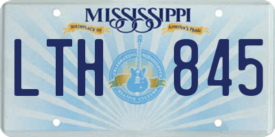 MS license plate LTH845