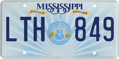 MS license plate LTH849