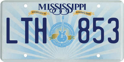 MS license plate LTH853
