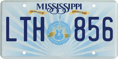 MS license plate LTH856