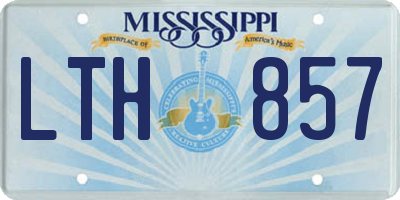 MS license plate LTH857