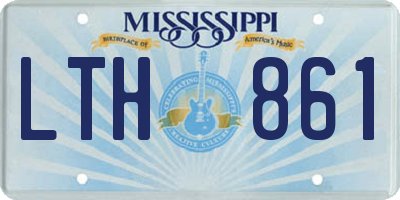 MS license plate LTH861