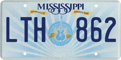 MS license plate LTH862