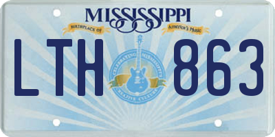 MS license plate LTH863