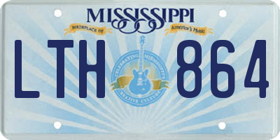 MS license plate LTH864