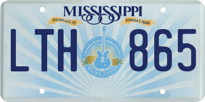MS license plate LTH865
