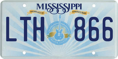 MS license plate LTH866