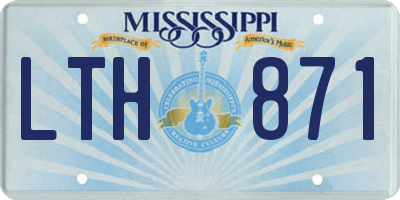 MS license plate LTH871