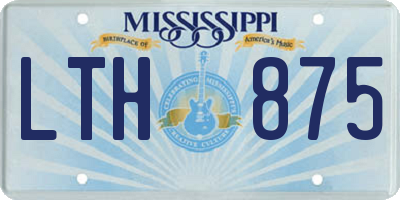 MS license plate LTH875