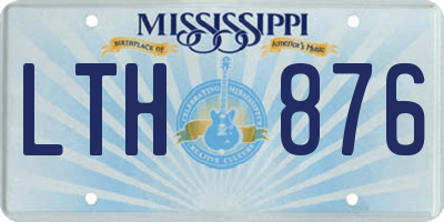 MS license plate LTH876