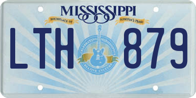 MS license plate LTH879