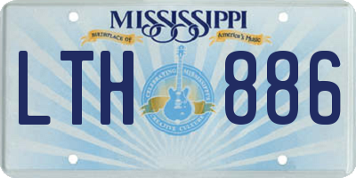 MS license plate LTH886