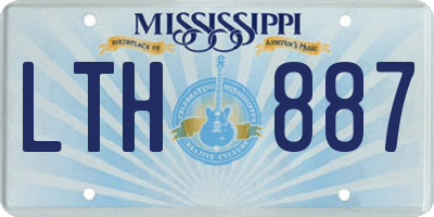 MS license plate LTH887