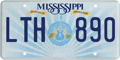 MS license plate LTH890