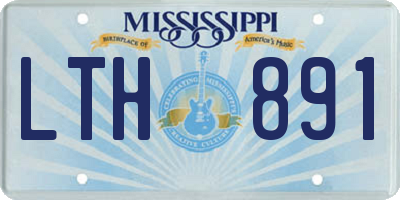 MS license plate LTH891