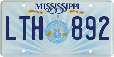 MS license plate LTH892