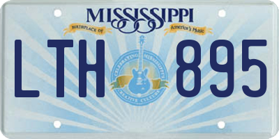 MS license plate LTH895