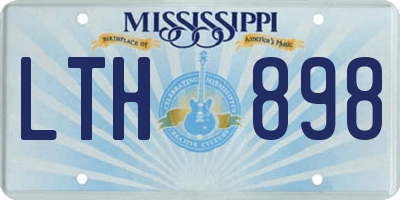MS license plate LTH898