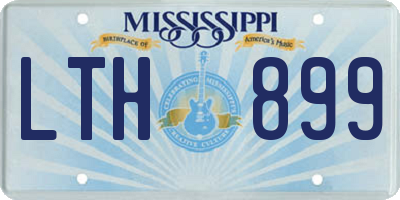 MS license plate LTH899