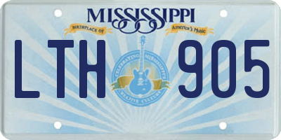 MS license plate LTH905