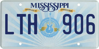 MS license plate LTH906